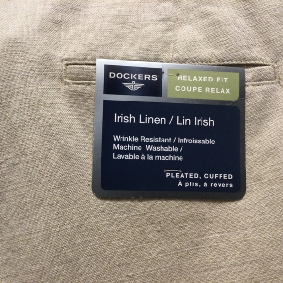 NWT Mens Irish Linen Dockers - Picture 6 of 10